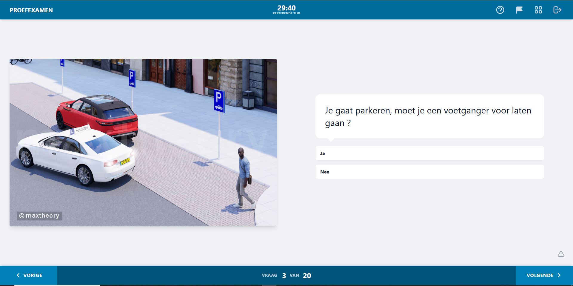 De janee-vraag en meerkeuzevraag theorie examen